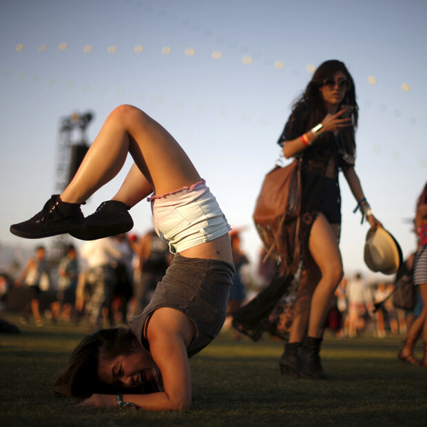 Ausgelassene Stimmung beim Coachella-Festival (Kalifornien)