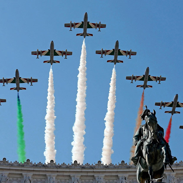 Flugshow am Staatsfeiertag Italiens