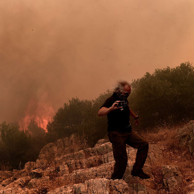 Mega-Hitze führt zu Waldbränden in Griechenland